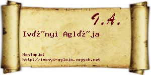 Iványi Aglája névjegykártya