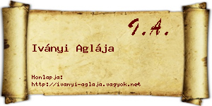Iványi Aglája névjegykártya